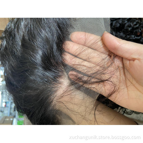 Uniky Hot Sale Wet And Wavy Lace Front Wig Wholesale 180% Density Long Transparent Swiss Water Wave 13X4 Pre-pluck Lace Wig